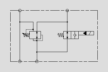 此原理圖中電磁閥用于壓力切換。